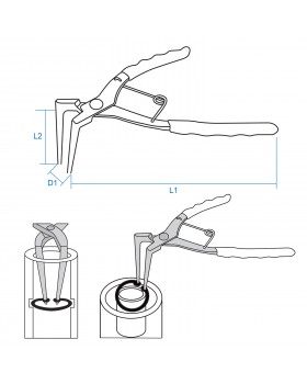 Съемник для стопорных колец 180 мм, загнутые удлиненные, сжатие KING TONY 68HB-07L-foto2