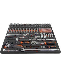 OMT131STE Набор головок торцевых 1/4", 1/2" DR с аксессуарами и вставками-битами в EVA ложементе 560-foto2