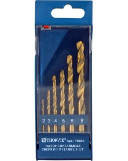 Набор спиральных сверл по металлу HSS TiN в пластиковый кейсе, 6 предметов-foto2