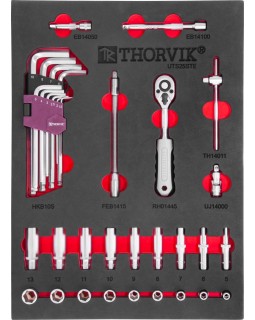 UTS25STE Набор торцевых головок 1/4" с принадлежностями в EVA ложементе 280х375 мм, 25 предметов