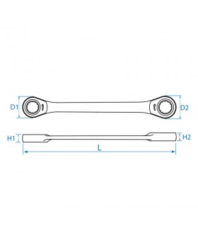 Ключ трещоточный накидной 16х18 мм, прямой KING TONY 37361618M-foto2