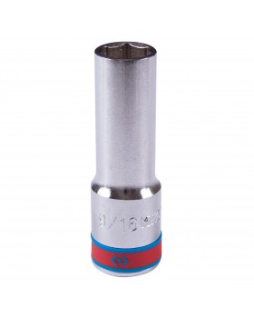 Головка торцевая глубокая шестигранная 1/2&quot;, 9/16&quot;, дюймовая KING TONY 423518S