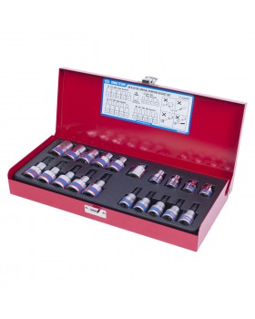 Набор торцевых насадок и головок 1/2&quot;&3/8&quot;, TORX, Е6-Е20, Т10-Т55, 20 предметов KING TONY 