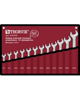 Набор ключей рожковых в сумке, 6-32 мм, 12 предметов Набор ключей рожковых в сумке, 6-32 мм, 12 предметов