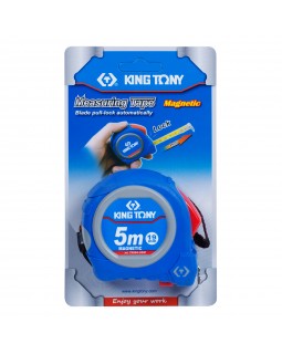 Рулетка измерительная 5 м, магнитный крюк KING TONY 79094-05M-foto3