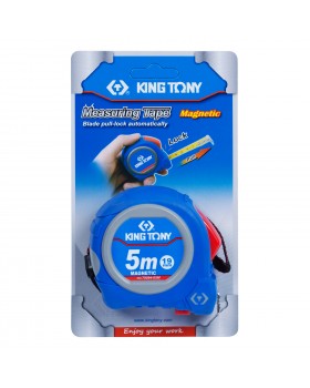 Рулетка измерительная 5 м, магнитный крюк KING TONY 79094-05M-foto3