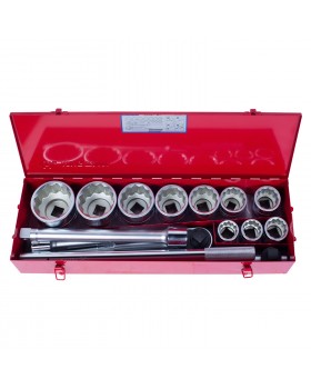 Набор торцевых головок с принадлежностями 1", двенадцатигранные, 36-80 мм, 14 предметов KING TO-foto2