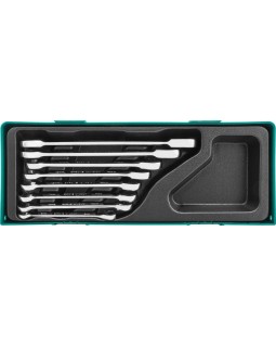 W45308SP Набор ключей гаечных комбинированных трещоточных в ложементе, 8-19 мм, 8 предметов-foto2