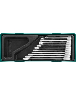 W45112SP Набор ключей гаечных комбинированных трещоточных в ложементе, 8-19 мм, 12 предметов-foto2