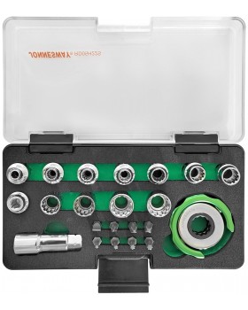 RD05H22S Головки торцевые SPLINE М4-13 с дисковым трещоточным механизмом и аксессуарами в наборе, 22-foto2