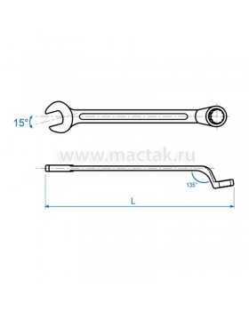 Ключ комбинированный 21 мм, 45° KING TONY 1063-21-foto2