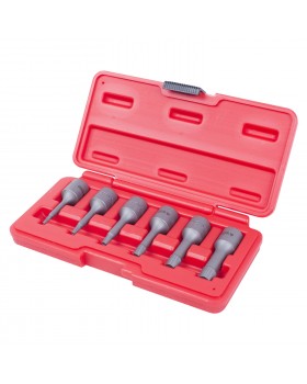 Набор экстракторов, под вороток 3/8", 2, 3, 4, 6, 8, 10 мм, кейс, 6 предметов МАСТАК 109-10006