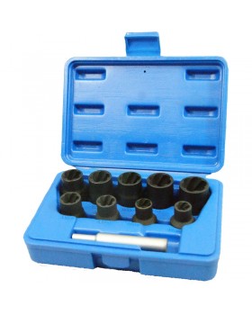 Набор торцевых головок для поврежденных гаек и болтов, 10-19 мм, кейс, 10 предметов МАСТАК 109-30010