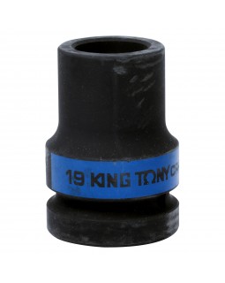 Головка торцевая глубокая ударная четырехгранная 1&quot;, 19 мм, футорочная KING TONY 853419M