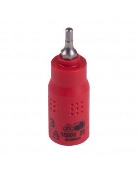 Насадка (бита) торцевая диэлектрическая 1/4", HEX, 3 мм, L = 54 мм KING TONY 2035VE03-foto3