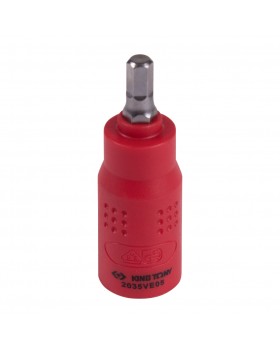 Насадка (бита) торцевая диэлектрическая 1/4&quot;, HEX, 5 мм, L = 54 мм KING TONY 2035VE05
