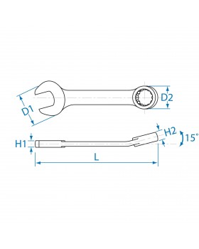Ключ комбинированный укороченный 10 мм KING TONY 10D0-10-foto2