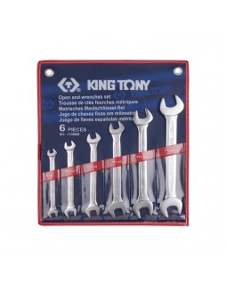 Набор рожковых ключей, 8-23 мм, 6 предметов KING TONY 1106MR