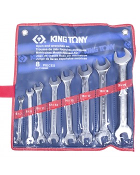 Набор рожковых ключей, 6-22 мм, 8 предметов KING TONY 1108MR
