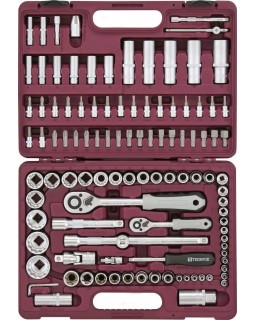 Набор инструмента универсальный 1/4", 1/2"DR с головками торцевыми 12-гранными, 108 предметов-foto3