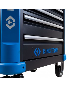 Тележка инструментальная, 7 ящиков KING TONY 87G31-7B-BK-foto7