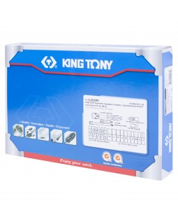Набор торцевых головок 1/4" с принадлежностями, ложемент, 26 предметов KING TONY 9-2526MR-foto2