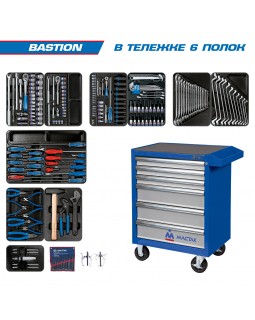 Набор инструментов в синей тележке, 204 предмета KING TONY 934-100AMB-foto4