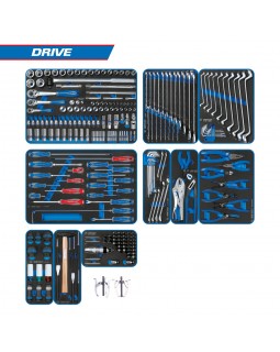 Набор инструментов "DRIVE" для тележки, 10 ложементов, 251 предмет KING TONY 934-251MRVD-foto5