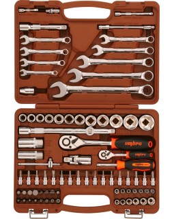 Набор инструмента универсальный 1/4", 1/2"DR, 82 предмета-foto2