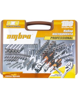 Набор инструмента универсальный 1/4", 3/8" и 1/2"DR, 108 предметов-foto3