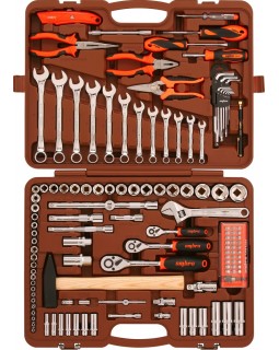 Набор инструмента универсальный 1/4", 3/8" и 1/2"DR, 131 предмет-foto4