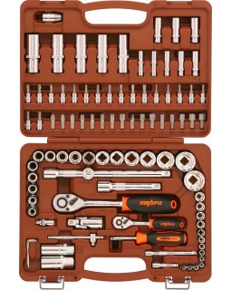 Набор инструмента 1/4", 1/2" с головками торцевыми 12-гранными 1/2"DR, 94 предмета-foto2