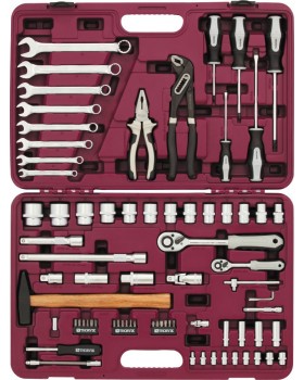 Набор инструмента универсальный 1/4", 1/2"DR, 77 предметов Набор инструмента универсальный 1/4", 1/2"DR, 77 предметов