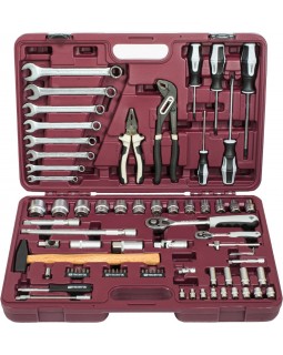 Набор инструмента универсальный 1/4", 1/2"DR, 77 предметов-foto2