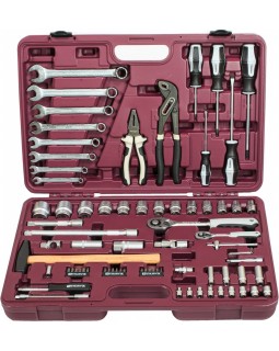 UTS0077/12 Набор инструмента 1/4", 1/2" с головками торцевыми 12-гранными, 77 предме-foto2