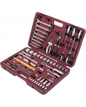 Набор инструмента универсальный 1/4", 1/2"DR с головками торцевыми MultiProf, 77 предметов-foto3