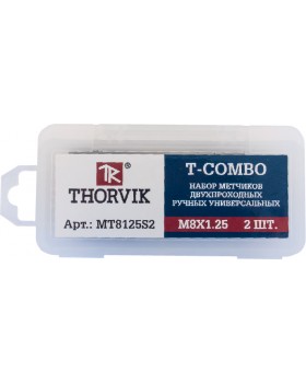 Набор метчиков T-COMBO двухпроходных ручных универсальных М8х1.0, HSS-G, 2 шт.-foto2