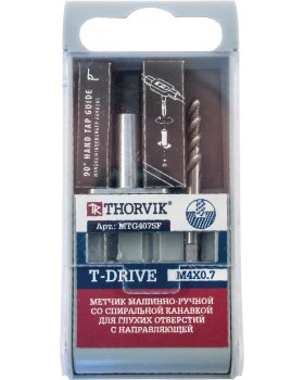 Метчик машинно-ручной T-DRIVE со спиральной канавкой для глухих отверстий с направляющей в наборе М4-foto2