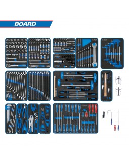Набор инструментов "BOARD" для тележки, 15 ложементов, 325 предметов KING TONY 934-325MRVD-foto7