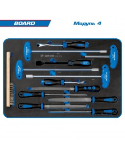 Набор инструментов "BOARD" для тележки, 15 ложементов, 325 предметов KING TONY 934-325MRVD-foto2