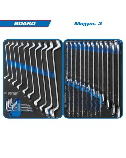 Набор инструментов "BOARD" для тележки, 15 ложементов, 325 предметов KING TONY 934-325MRVD-foto3