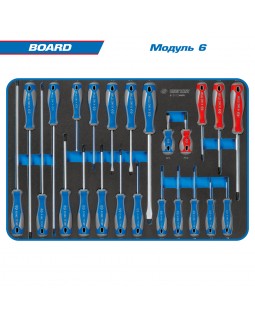 Набор инструментов "BOARD" для тележки, 15 ложементов, 325 предметов KING TONY 934-325MRVD-foto8