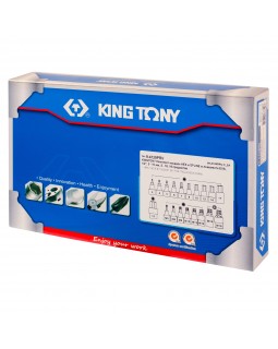 Набор торцевых насадок HEX и SPLINE, ложемент, 19 предметов KING TONY 9-4129PRV-foto2