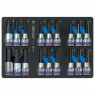 Набор торцевых насадок 1/2&quot;, TORX, HEX, L = 80 мм, ложемент, 18 предметов KING TONY 9-4138PRV