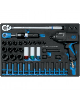 Набор пневмоинструмента 1/2" с принадлежностями, ложемент, 41 предмет KING TONY 9-44805AMPV