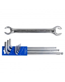 Набор разрезных ключей и шестигранники Г-образные, ложемент, 15 предметов KING TONY 9-90135MRV-foto3