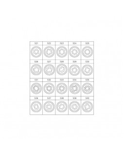 Набор насадок для монтажа/демонтажа секреток колес VW, 20 предметов KING TONY 9BW0120-foto2