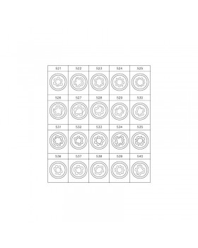 Набор насадок для монтажа/демонтажа секреток колес VW, 20 предметов KING TONY 9BW0120-foto2