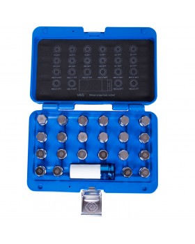 Набор насадок для монтажа/демонтажа секреток колес VW, 23 предмета KING TONY 9BW0123-foto5