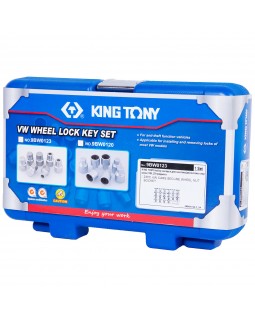 Набор насадок для монтажа/демонтажа секреток колес VW, 23 предмета KING TONY 9BW0123-foto4
